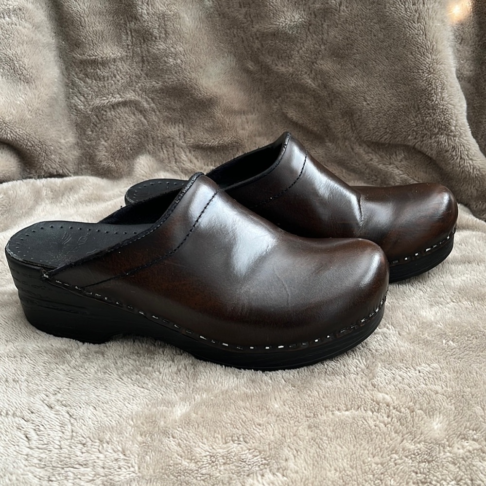 Dansko Dark Brown Clogs, Size 36